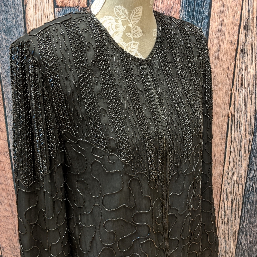 Vintage Silk Beaded Dinner Jacket